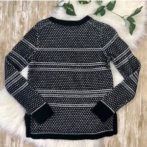 Madewell Fineprint Pullover Sweater Black White
